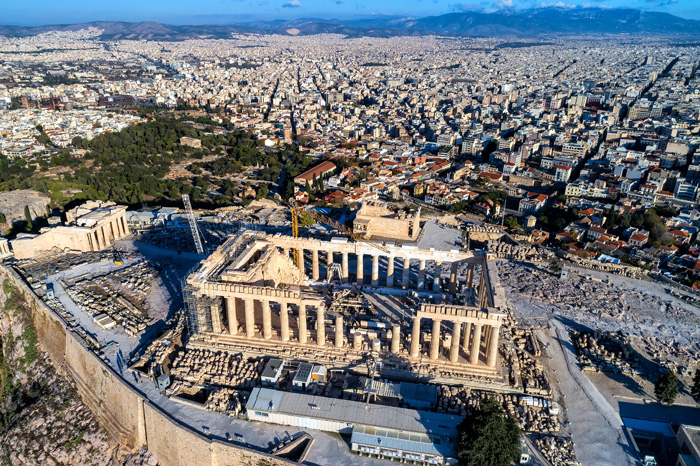 Acropolis view in Athens, Greece